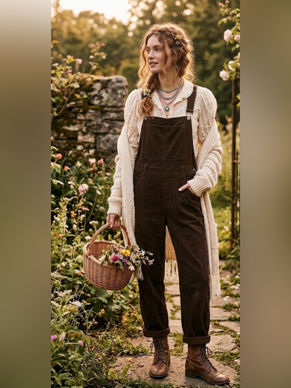 NWTS Barrel Corduroy Overalls